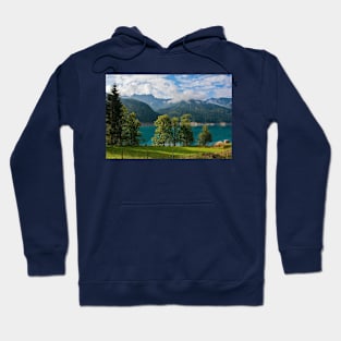 Low Water in Sauris Lake, North Italy Hoodie